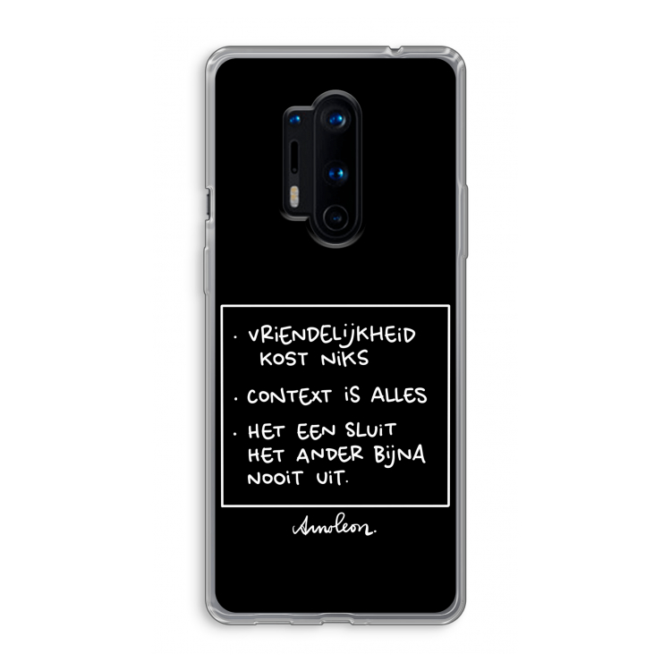 Mijn Motto's: OnePlus 8 Pro Transparant Hoesje