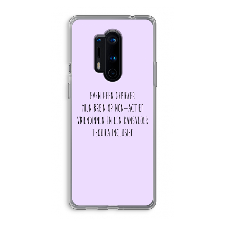 Tequila: OnePlus 8 Pro Transparant Hoesje
