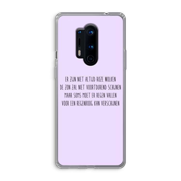 Regenboog: OnePlus 8 Pro Transparant Hoesje