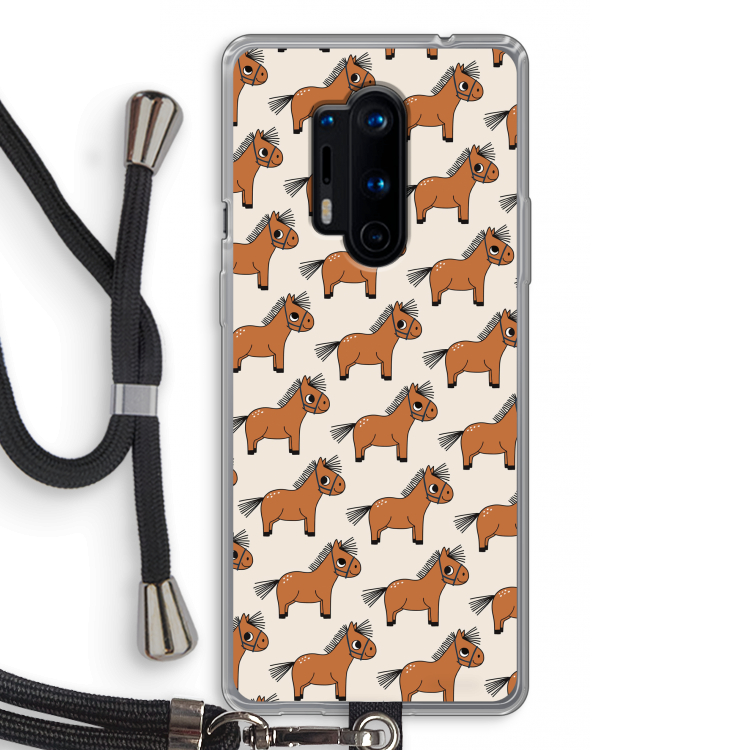 Pony: OnePlus 8 Pro Transparant Hoesje met koord