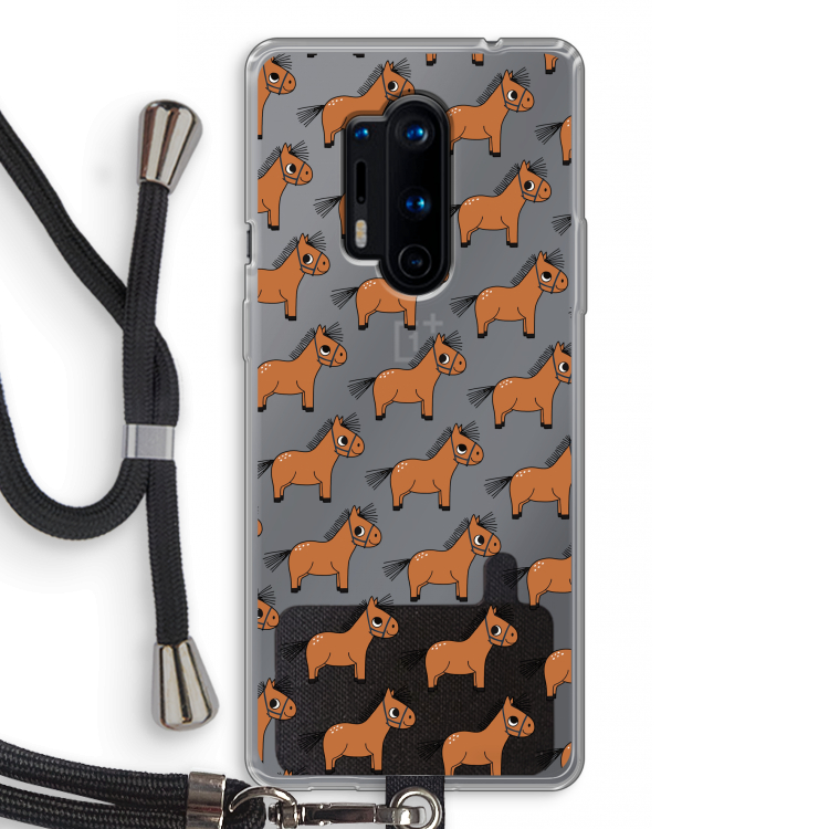 Pony: OnePlus 8 Pro Transparant Hoesje met koord