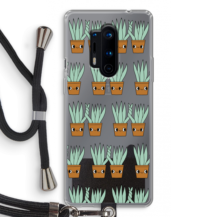 Sansevieria: OnePlus 8 Pro Transparant Hoesje met koord