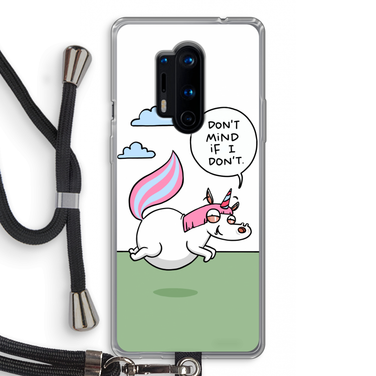 Unicorn: OnePlus 8 Pro Transparant Hoesje met koord