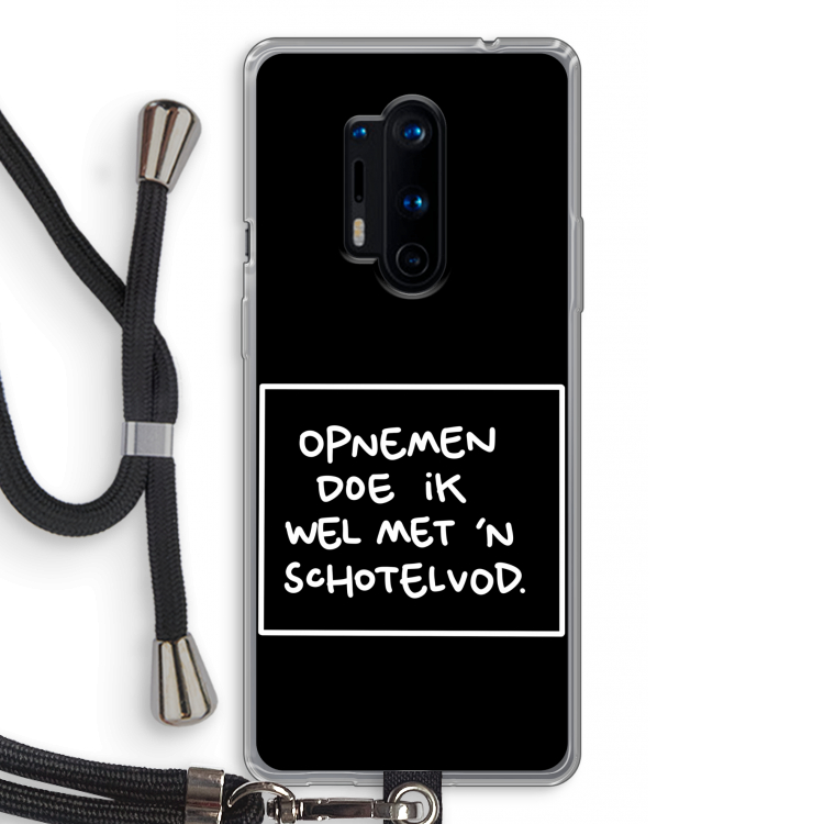 Schotelvod: OnePlus 8 Pro Transparant Hoesje met koord