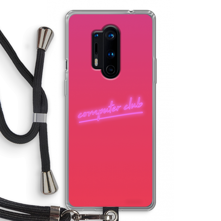 Vice Glow: OnePlus 8 Pro Transparant Hoesje met koord
