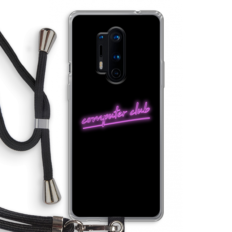 Vice Black: OnePlus 8 Pro Transparant Hoesje met koord