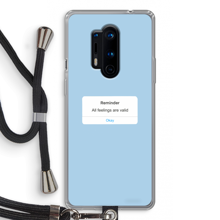 Reminder: OnePlus 8 Pro Transparant Hoesje met koord