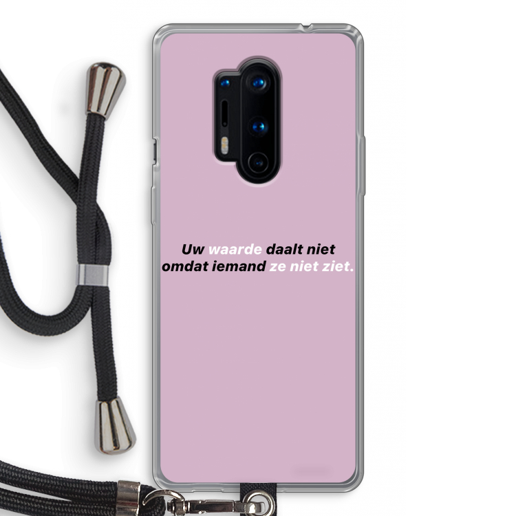 uw waarde daalt niet: OnePlus 8 Pro Transparant Hoesje met koord