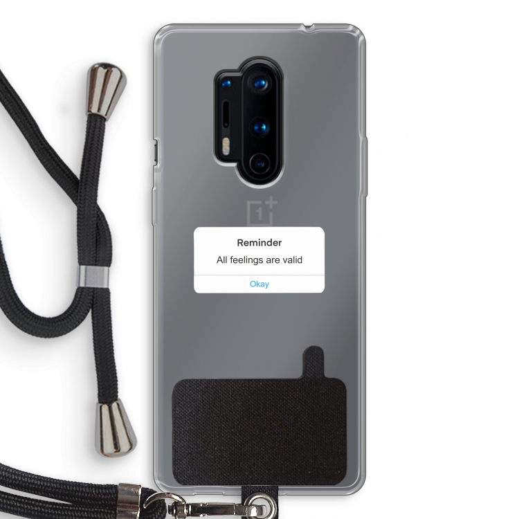 Reminder: OnePlus 8 Pro Transparant Hoesje met koord