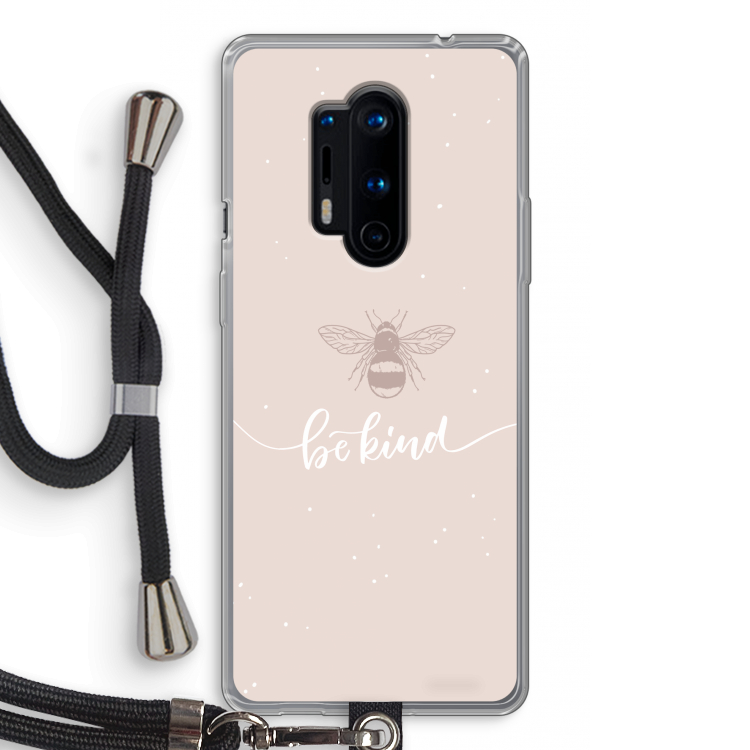 Be(e) kind: OnePlus 8 Pro Transparant Hoesje met koord