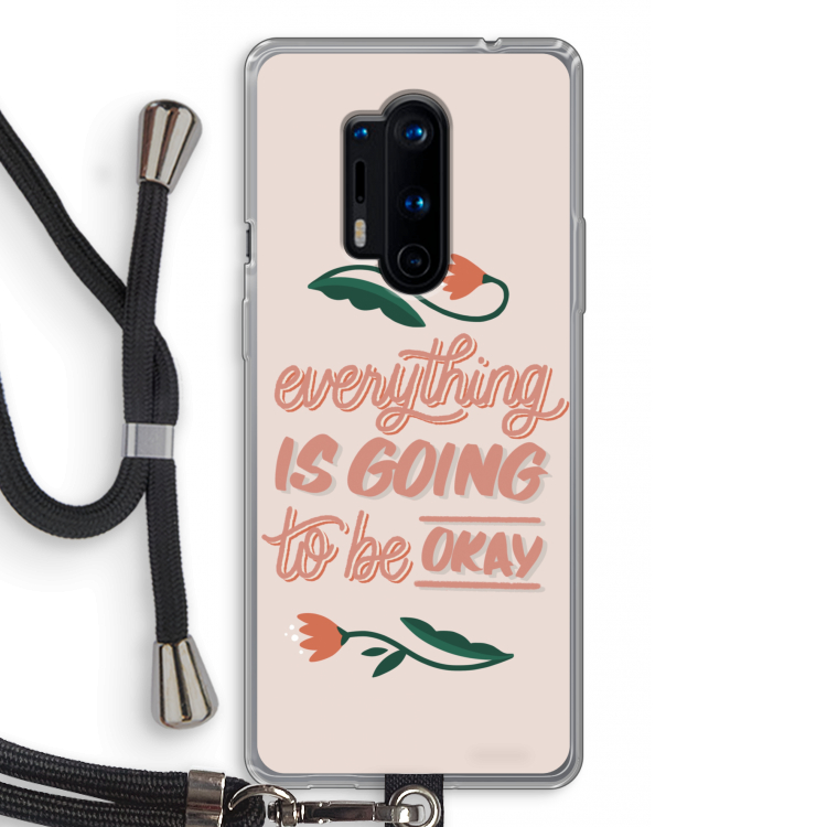 Optimistic flower girl: OnePlus 8 Pro Transparant Hoesje met koord