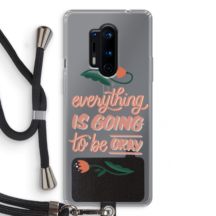 Optimistic flower girl: OnePlus 8 Pro Transparant Hoesje met koord