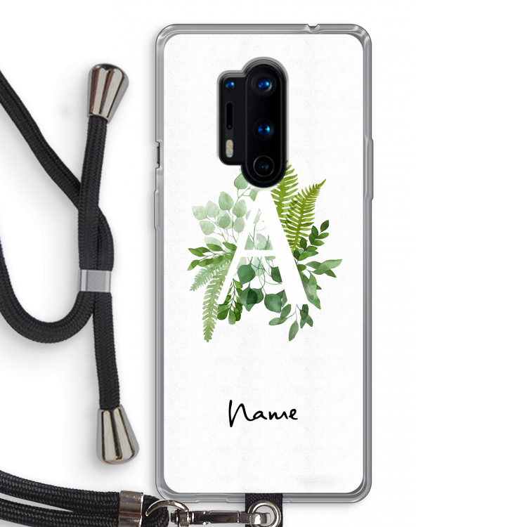 Green Brush: OnePlus 8 Pro Transparant Hoesje met koord