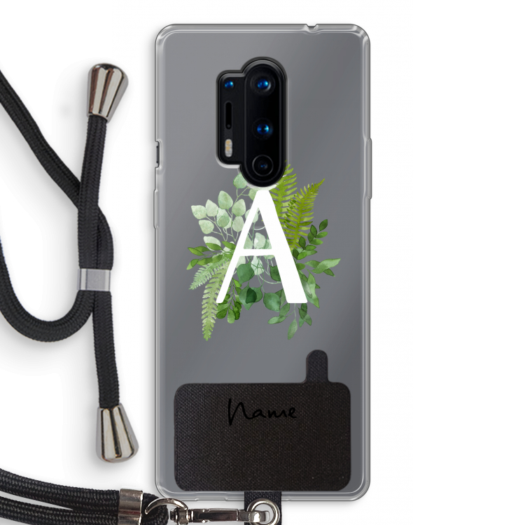 Green Brush: OnePlus 8 Pro Transparant Hoesje met koord