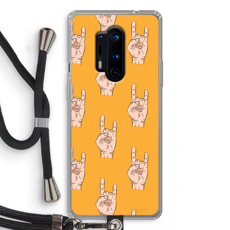 Rock: OnePlus 8 Pro Transparant Hoesje met koord