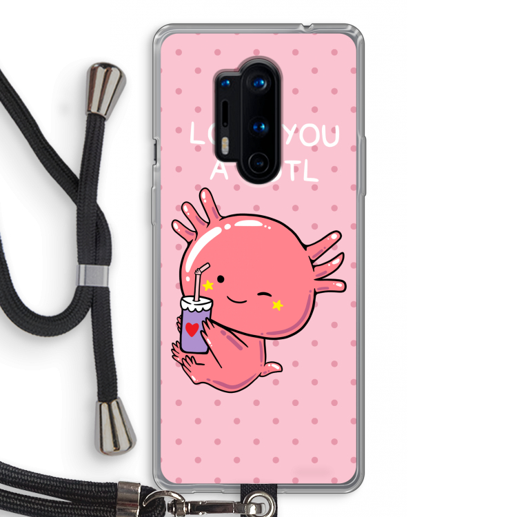 Love You A Lotl: OnePlus 8 Pro Transparant Hoesje met koord