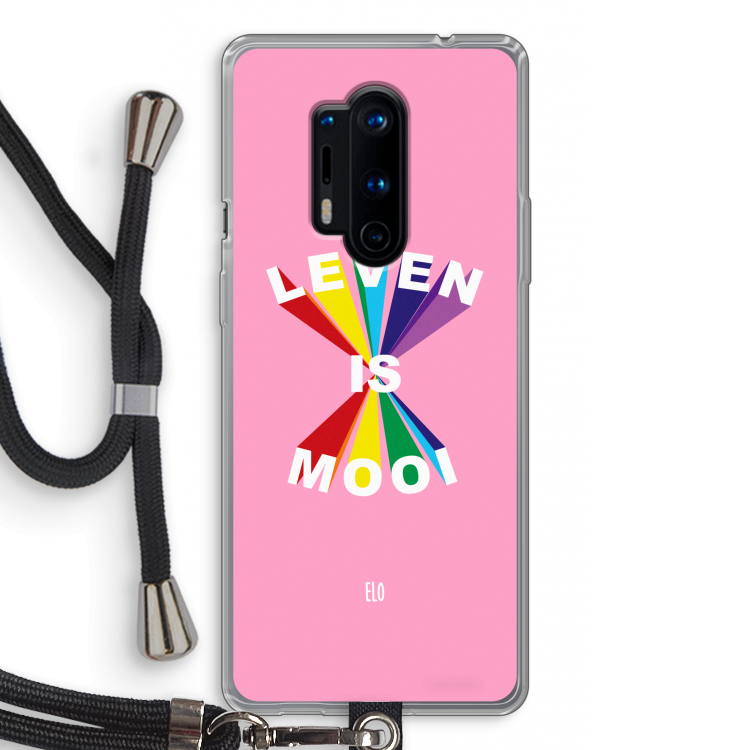 Het Leven Is Mooi: OnePlus 8 Pro Transparant Hoesje met koord
