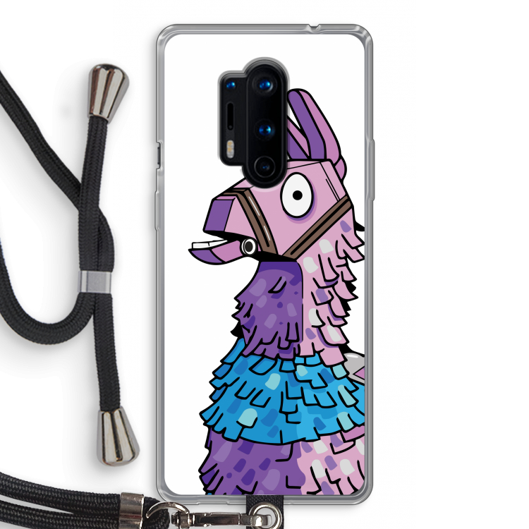 Lama: OnePlus 8 Pro Transparant Hoesje met koord