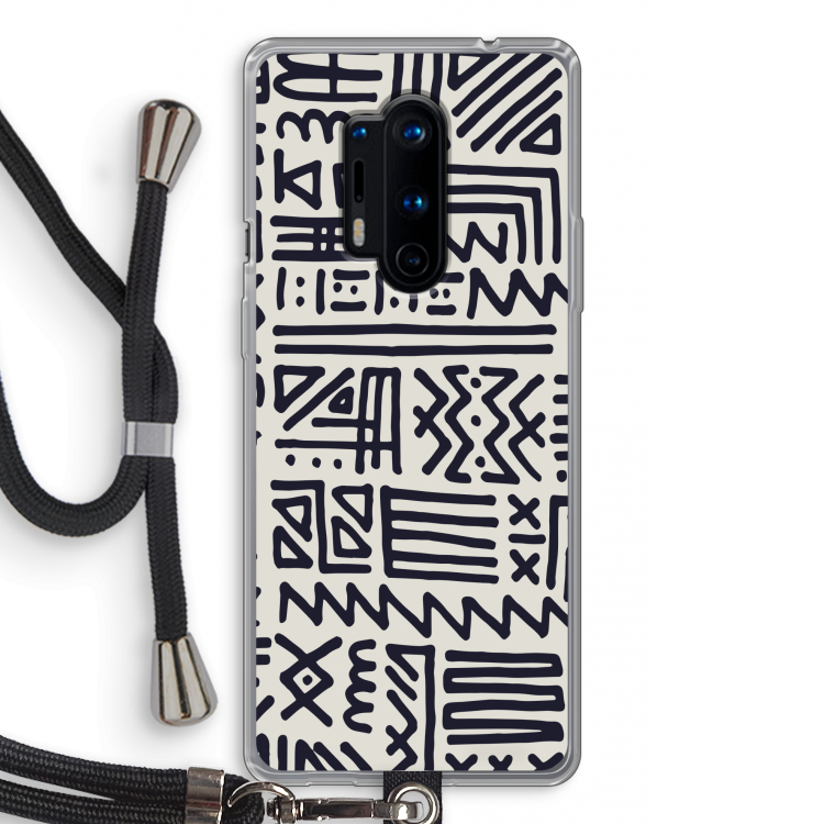 Marrakech print: OnePlus 8 Pro Transparant Hoesje met koord