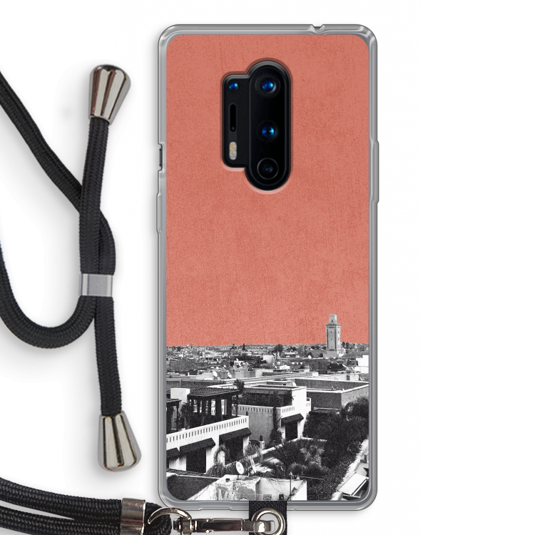Marrakech Skyline : OnePlus 8 Pro Transparant Hoesje met koord