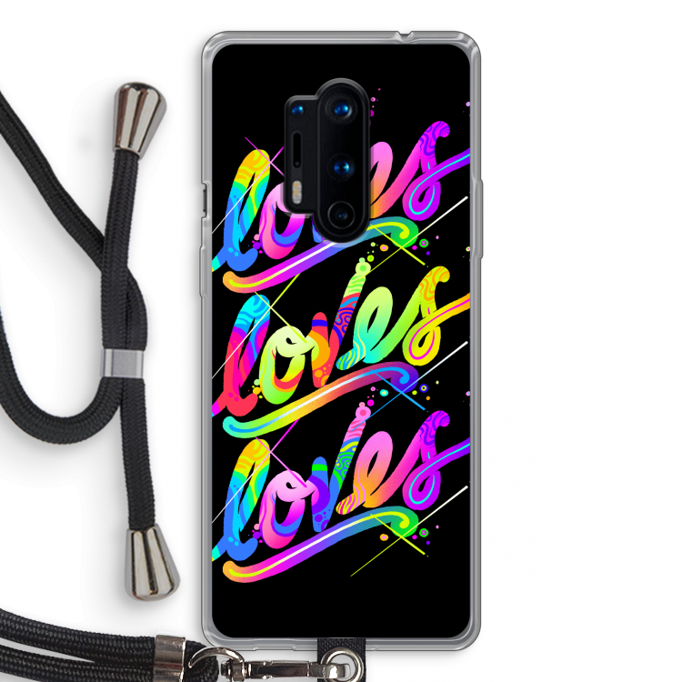 Loves: OnePlus 8 Pro Transparant Hoesje met koord