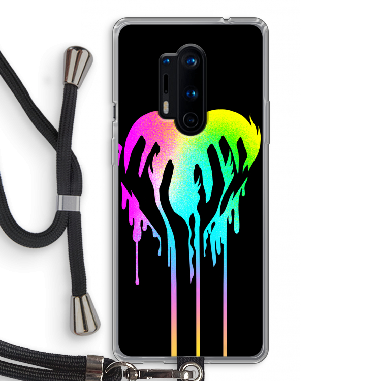 Hold My Heart: OnePlus 8 Pro Transparant Hoesje met koord
