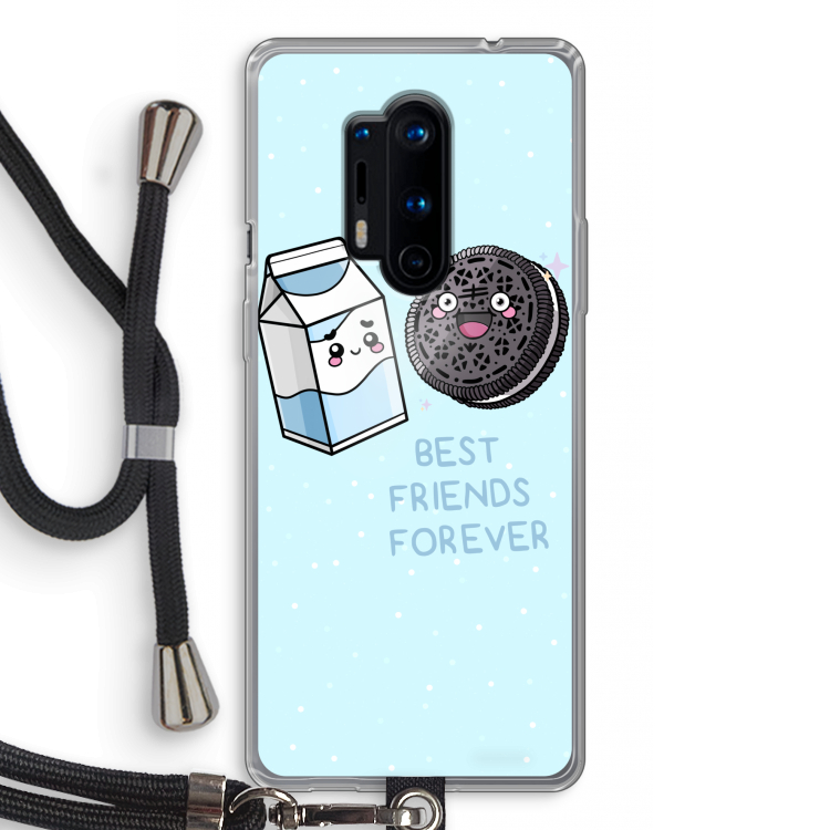 Best Friend Forever: OnePlus 8 Pro Transparant Hoesje met koord