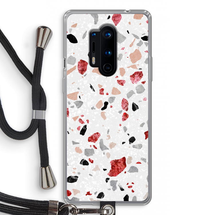 Terrazzo N°12: OnePlus 8 Pro Transparant Hoesje met koord