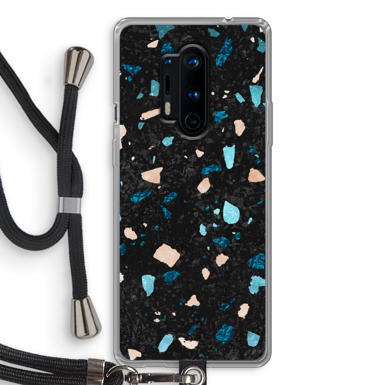 Terrazzo N°11: OnePlus 8 Pro Transparant Hoesje met koord