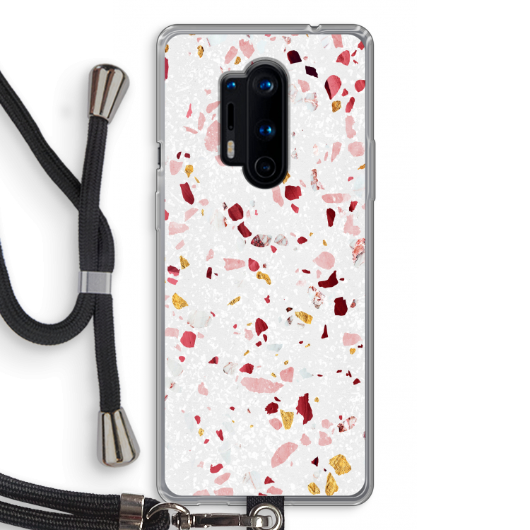 Terrazzo N°9: OnePlus 8 Pro Transparant Hoesje met koord