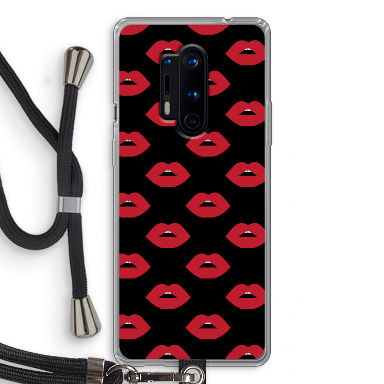 Lips: OnePlus 8 Pro Transparant Hoesje met koord