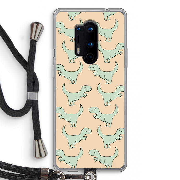 Dinos: OnePlus 8 Pro Transparant Hoesje met koord