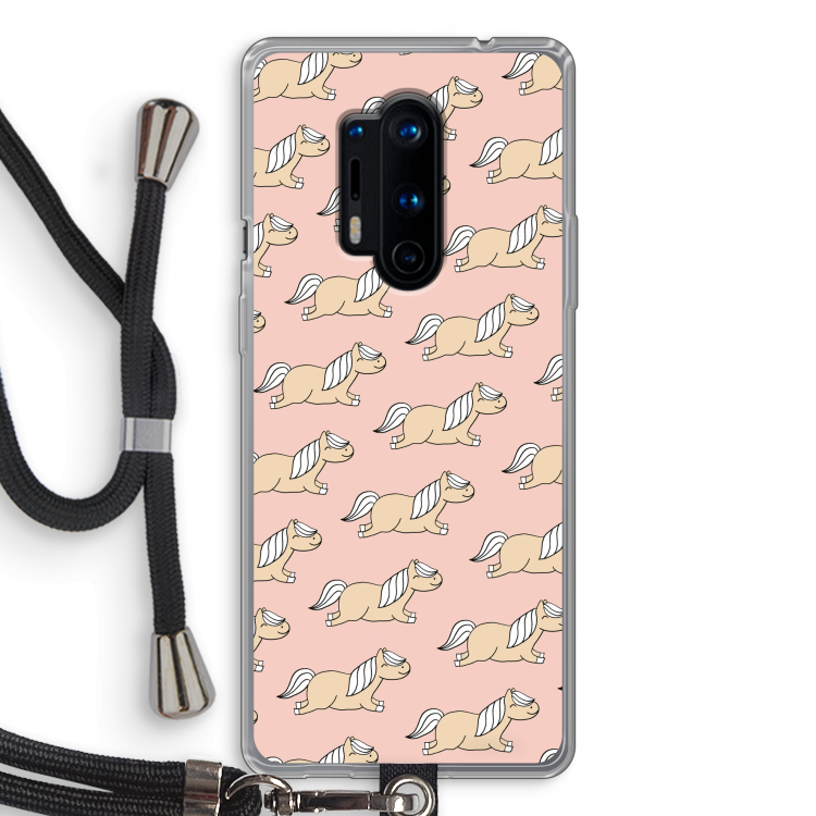 Ponys: OnePlus 8 Pro Transparant Hoesje met koord