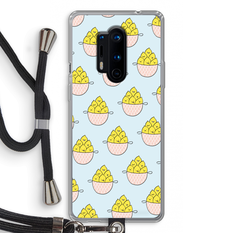 Citroenen: OnePlus 8 Pro Transparant Hoesje met koord