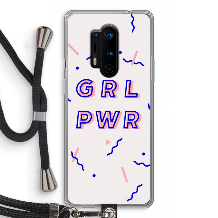 GRL PWR: OnePlus 8 Pro Transparant Hoesje met koord