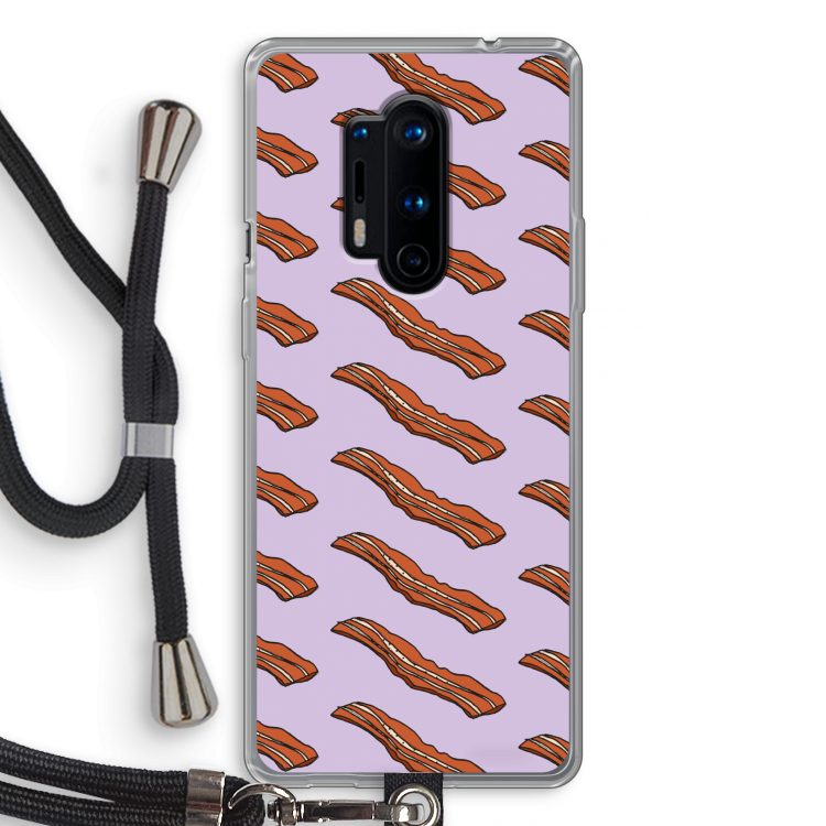 Bacon to my eggs #2: OnePlus 8 Pro Transparant Hoesje met koord