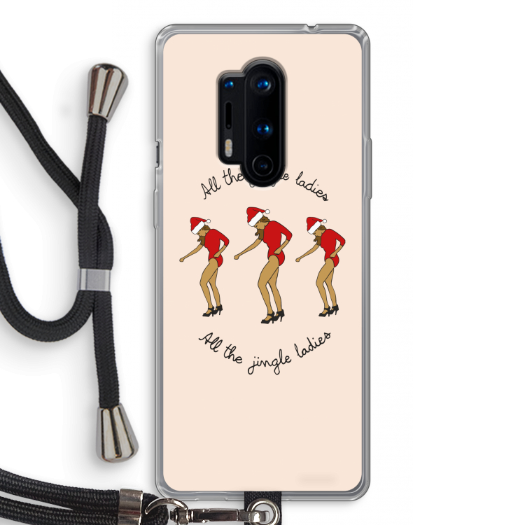 Jingle Ladies: OnePlus 8 Pro Transparant Hoesje met koord