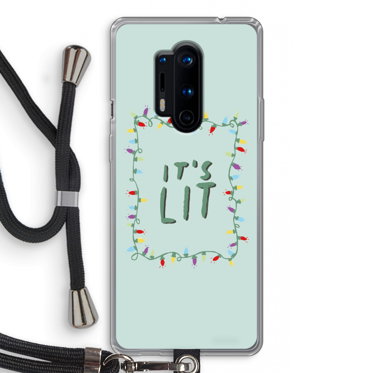 It's Lit: OnePlus 8 Pro Transparant Hoesje met koord