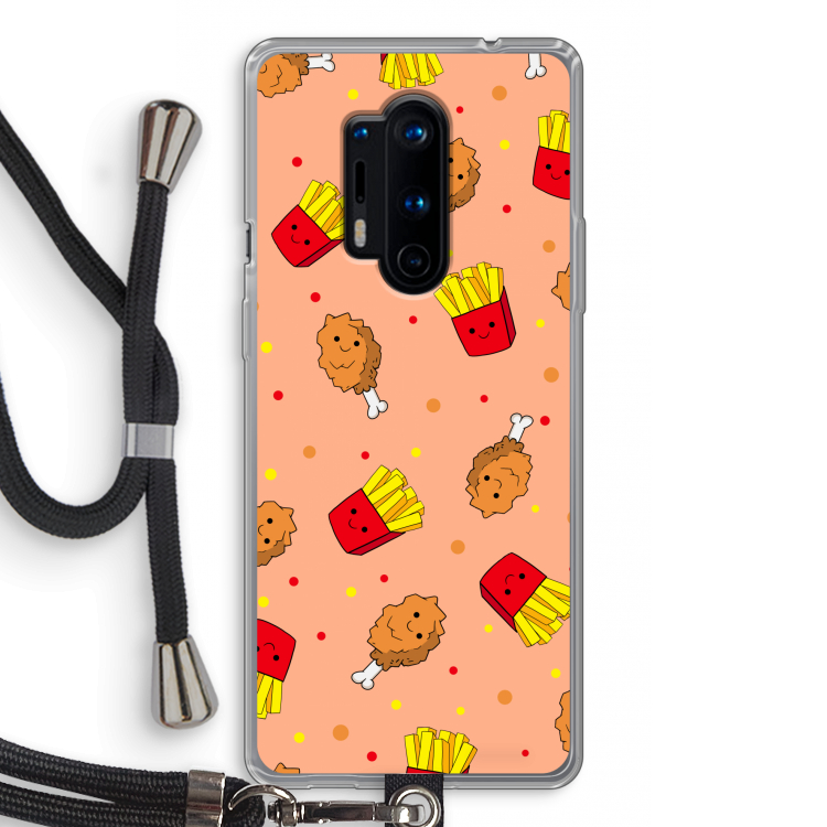 Chicken 'n Fries: OnePlus 8 Pro Transparant Hoesje met koord