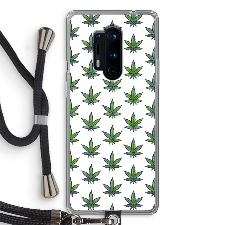 Weed: OnePlus 8 Pro Transparant Hoesje met koord