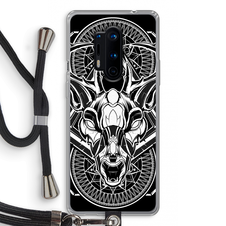 Oh Deer: OnePlus 8 Pro Transparant Hoesje met koord