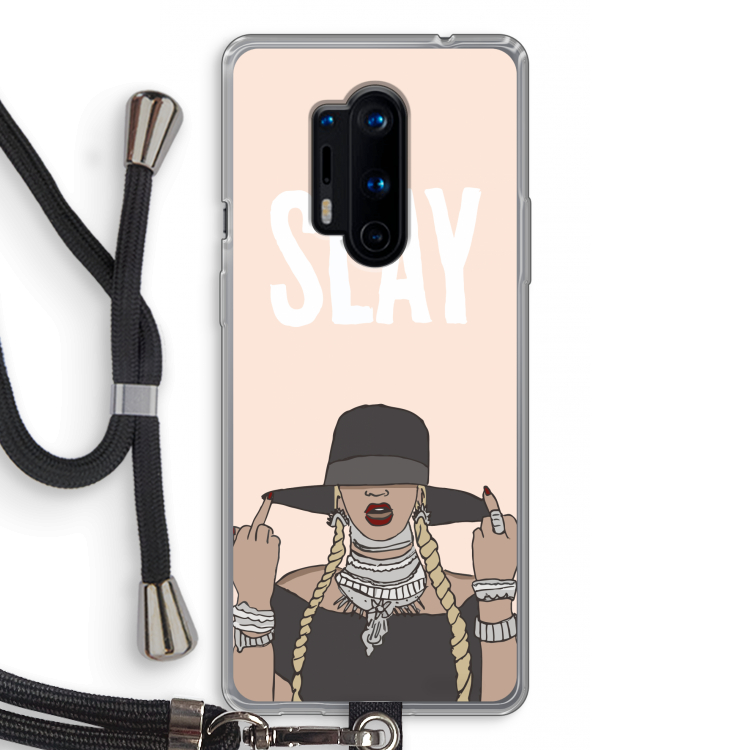Slay All Day: OnePlus 8 Pro Transparant Hoesje met koord