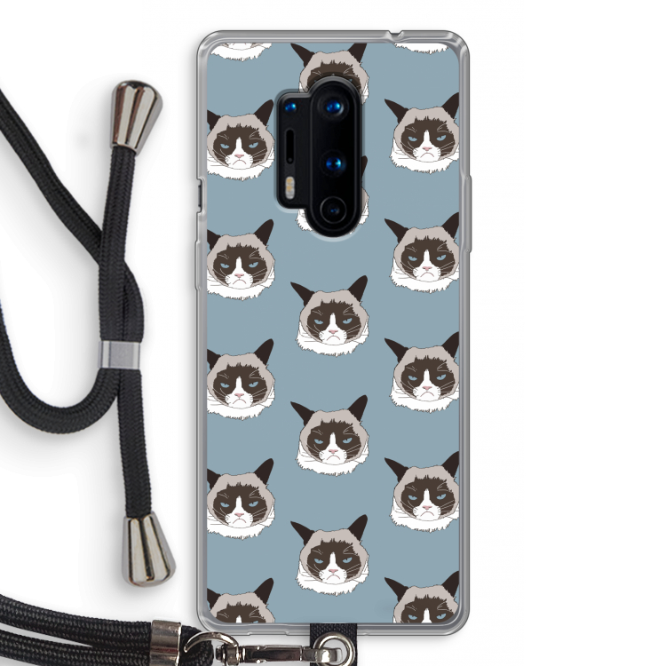 It's a Purrr Case: OnePlus 8 Pro Transparant Hoesje met koord