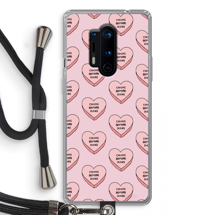 Chicks before dicks: OnePlus 8 Pro Transparant Hoesje met koord