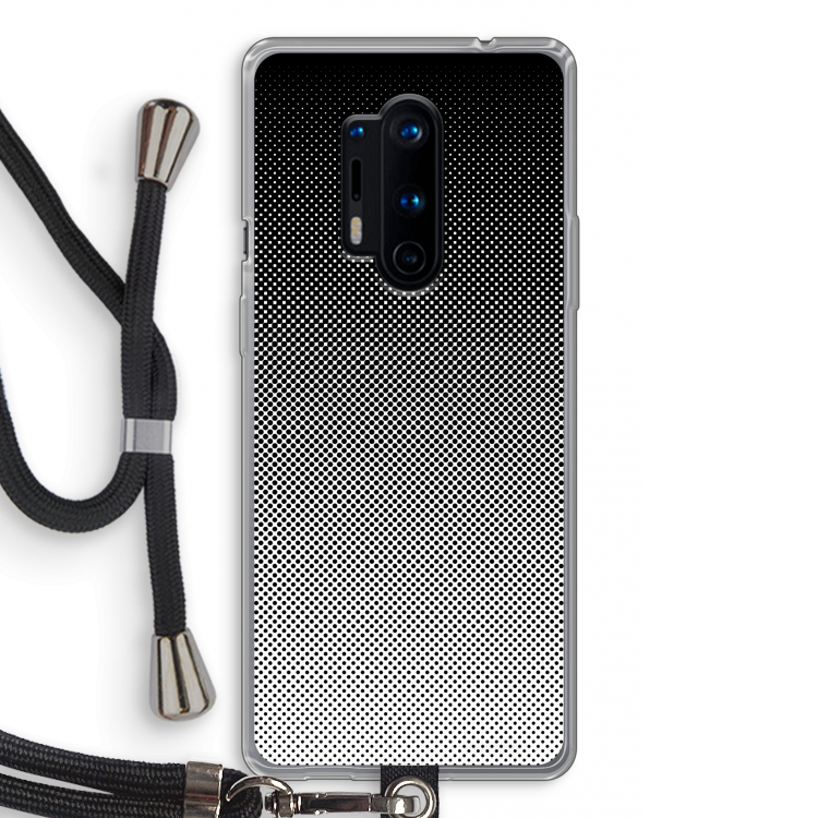 Musketon Halftone: OnePlus 8 Pro Transparant Hoesje met koord