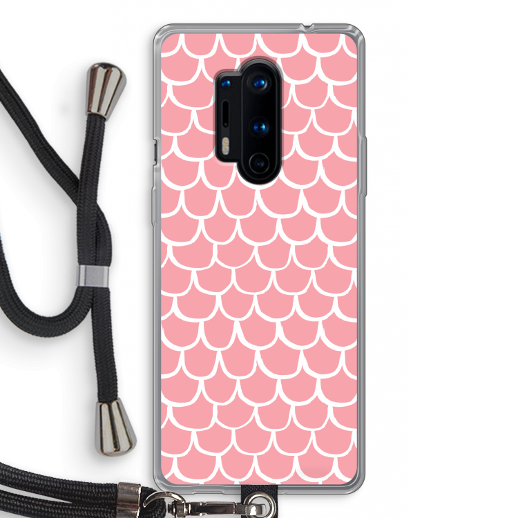 Dakpannetjes: OnePlus 8 Pro Transparant Hoesje met koord