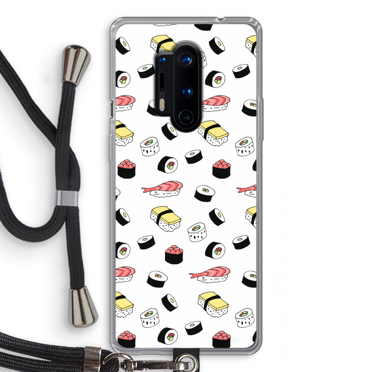 Sushi time: OnePlus 8 Pro Transparant Hoesje met koord