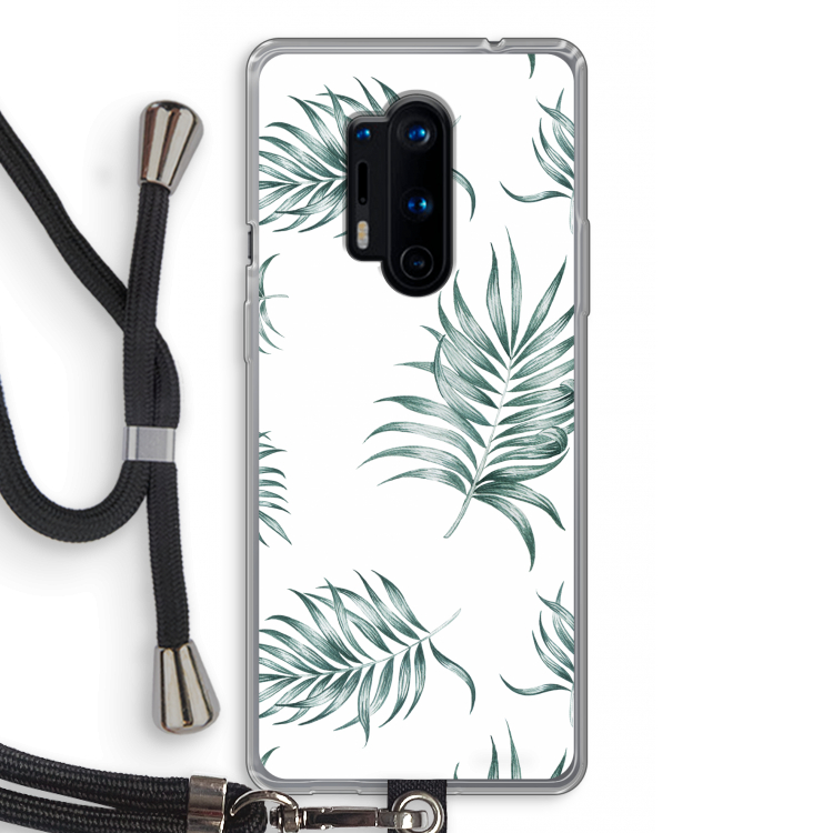Simple leaves: OnePlus 8 Pro Transparant Hoesje met koord