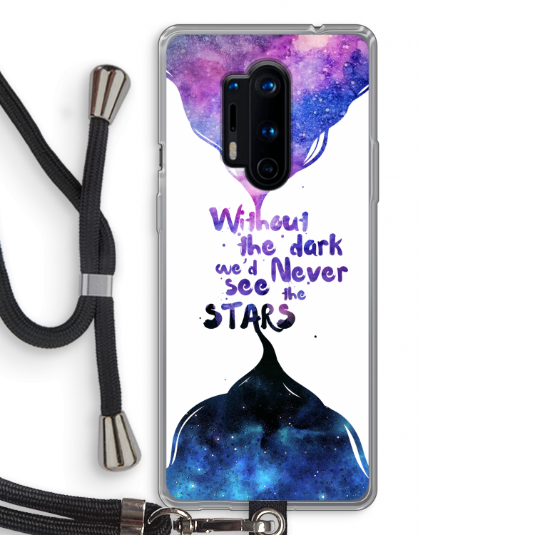 Stars quote: OnePlus 8 Pro Transparant Hoesje met koord