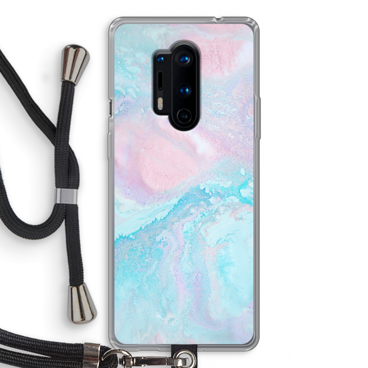 Fantasie pastel: OnePlus 8 Pro Transparant Hoesje met koord